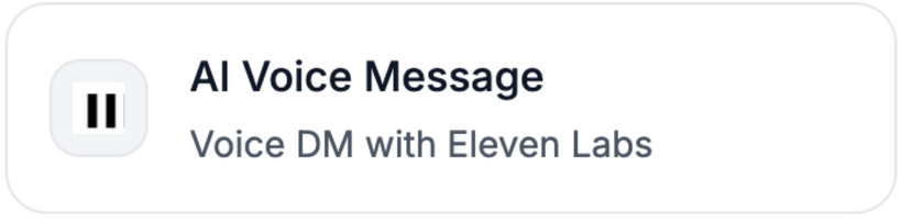 AI Voice Message node